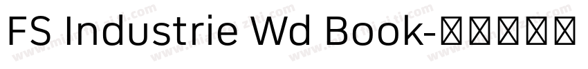FS Industrie Wd Book字体转换